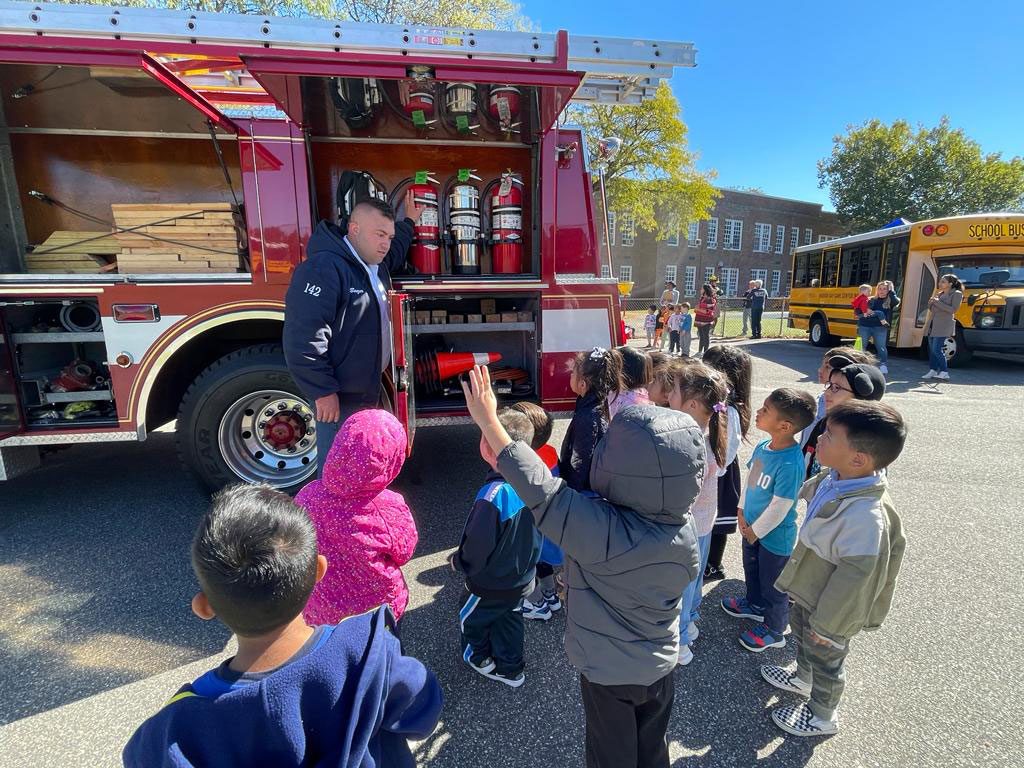 fire department visits Harbor Child Care